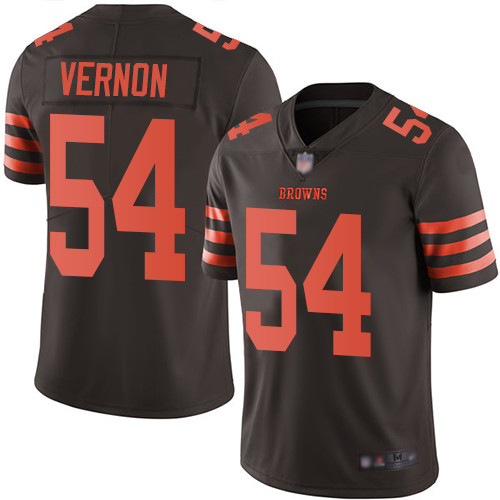 Cleveland Browns Olivier Vernon Men Brown Limited Jersey #54 NFL Football Rush Vapor Untouchable